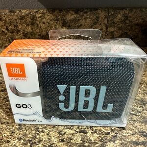 New JBL Go 3 Portable Waterproof Bluetooth Speaker, Blue